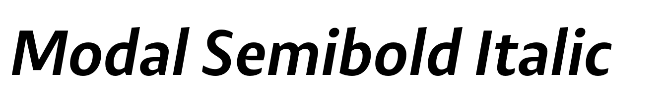 Modal Semibold Italic